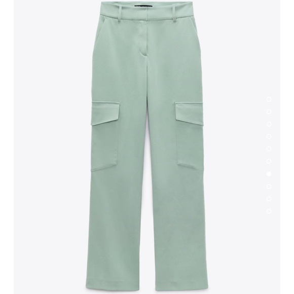 Zara Pants & Jumpsuits Zara Light Green Cargo Pants Poshmark